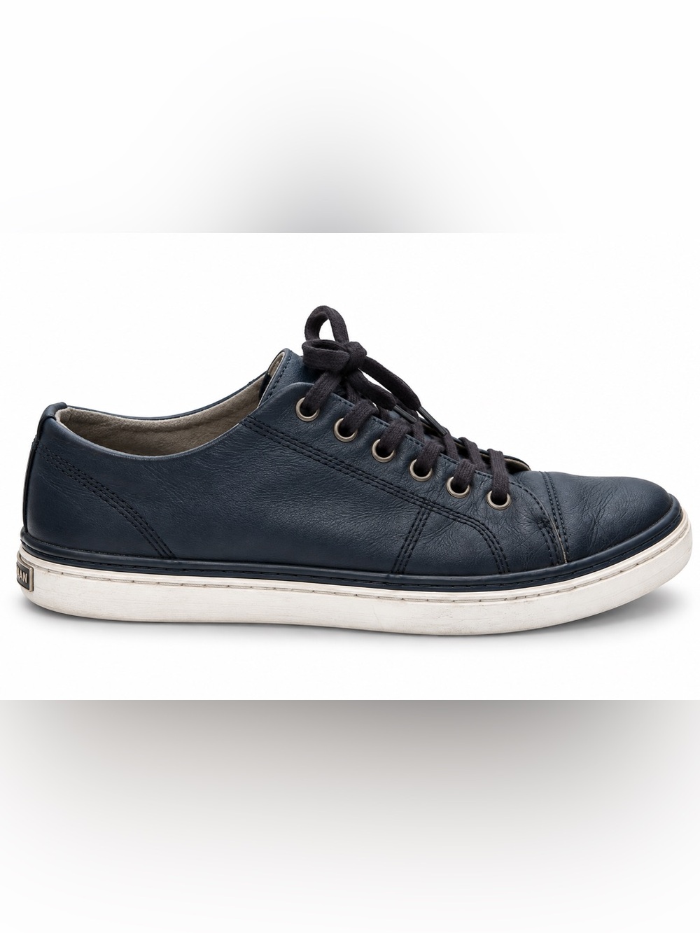 Rare Cole Haan Grand.OS 7B Navy Leather Cap Toe Sneakers Low Top